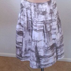 Chico's brush stroke print Cotton Skirt